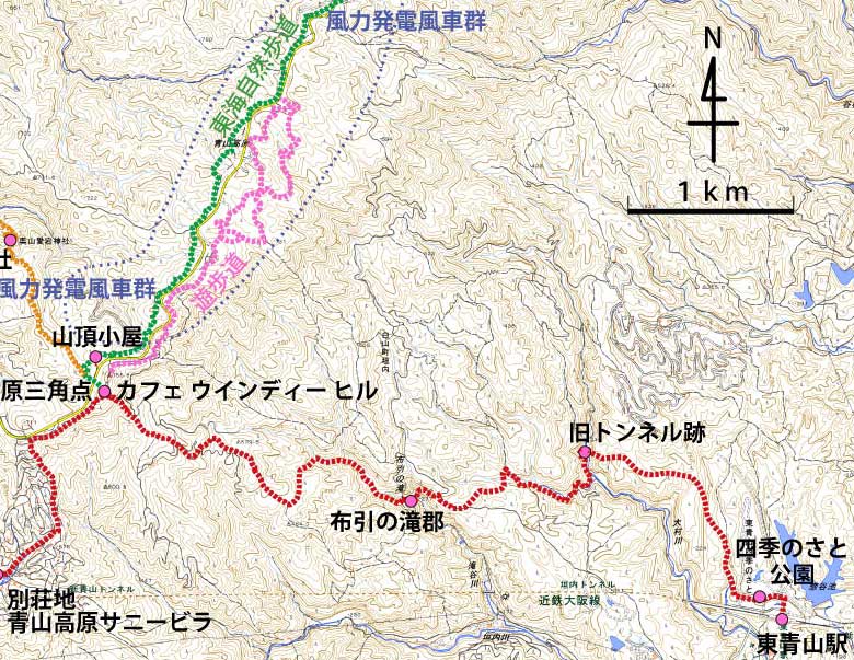 東青山駅からのハイキングコース