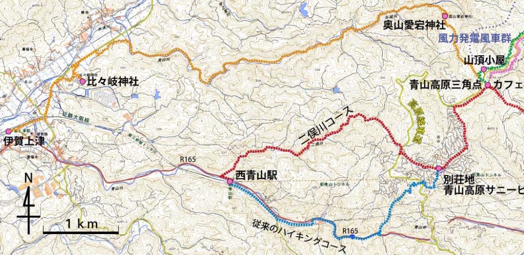 西青山駅からのハイキングコース
